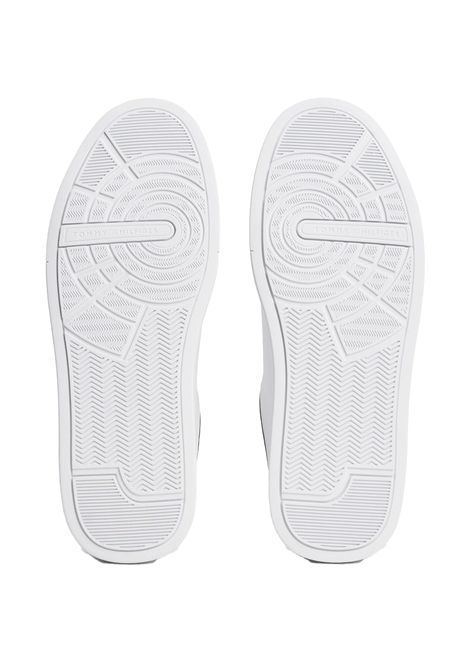 Tommy Hilfiger Court Core Leather Mix Collar Shoes White Men TOMMY HILFIGER | Sneakers | FM0FM05970-YBS